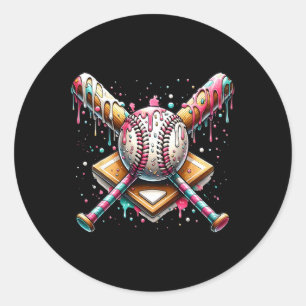 Sticker Rond Vendre Accueil Plate Ice Crème Lèdre Vendre Avec D