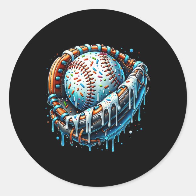 Sticker Rond Vendre Conduite Crème glacée Sprinkles Vendre Gant (Devant)