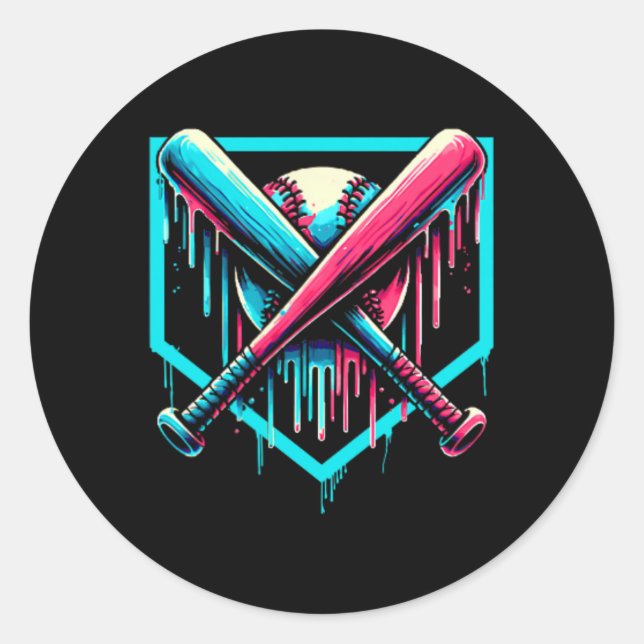 Sticker Rond Vendre Drip 10e anniversaire Accueil Plaque Garçon (Devant)