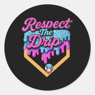 Sticker Rond Vendre Drip Boys Accueil Plaque Crème glacée Respe