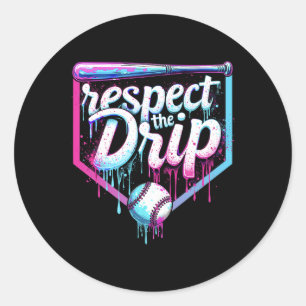 Sticker Rond Vendre Drip Boys Glace Crème Respect Les Joueurs D