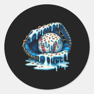 Sticker Rond Vendre Drippy Ice Cream Sprinkles Vendre Glove Dri
