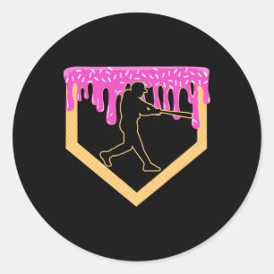 Sticker Rond Vendre Driver Boy Accueil Plaque Crème glacée Jeun