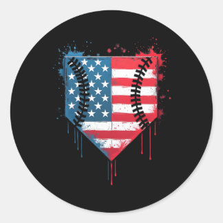 Sticker Rond Vendre Driys Kids Ice Cream Patriotic American F