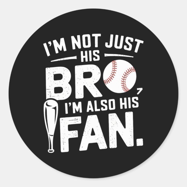 Sticker Rond Vendre Frère Je ne suis pas seulement son frère Je (Devant)