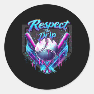 Sticker Rond Vendre La Crème De Glace Déchets Respecter La Déch