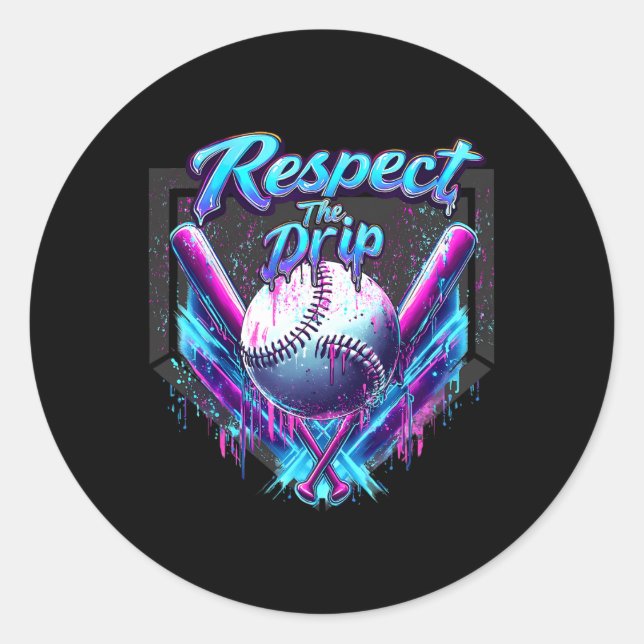 Sticker Rond Vendre La Crème De Glace Déchets Respecter La Déch (Devant)