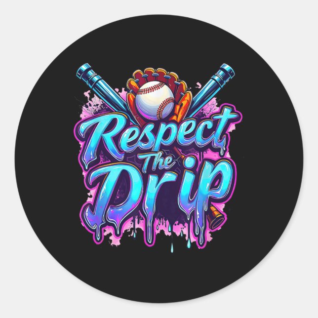 Sticker Rond Vendre La Crème De Glace Déchirant Respect La Déch (Devant)