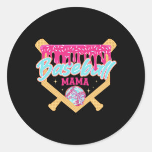 Sticker Rond Vendre maman Drip Glace Cream Vendre maman Fête de