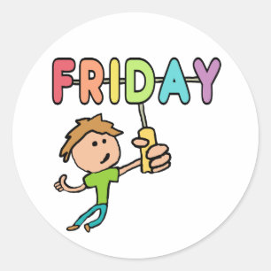 Sticker Rond Vendredi