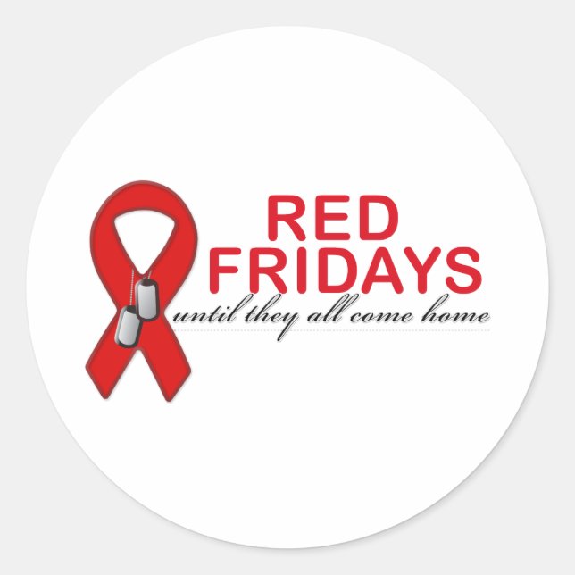 Sticker Rond Vendredi Rouge - Jusqu'À Ce Qu'Ils Reviennent Tous (Devant)