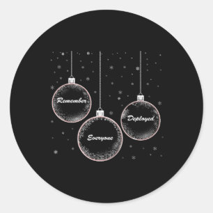 Sticker Rond Vendredi Rouge Noël militaire Souvenez-vous de tou
