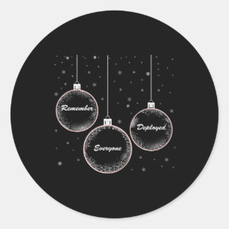 Sticker Rond Vendredi Rouge Noël militaire Souvenez-vous de tou