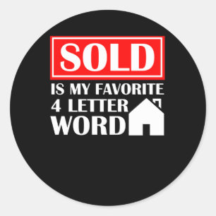 Sticker Rond Vendu Est Mon Réalisateur Word Lettre Favorite