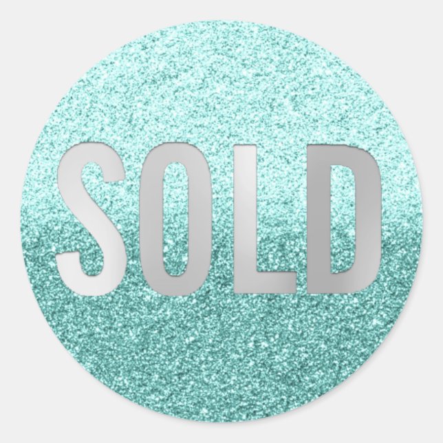 Sticker Rond Vendu Gray Ocean Beach Agent immobilier (Devant)
