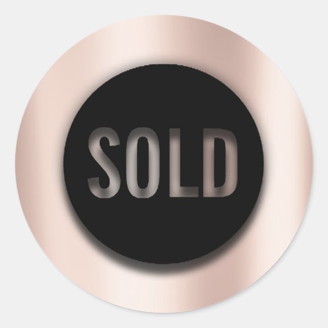 Sticker Rond Vendu Noir Blush Rose Pink Tester échantillon Cont (Devant)