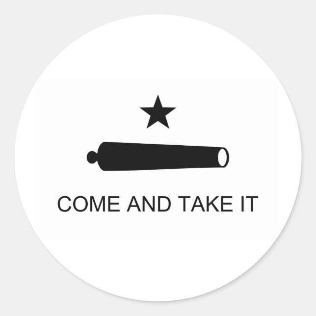 Sticker Rond Venez Et Prenez Le Texas Flag (Devant)
