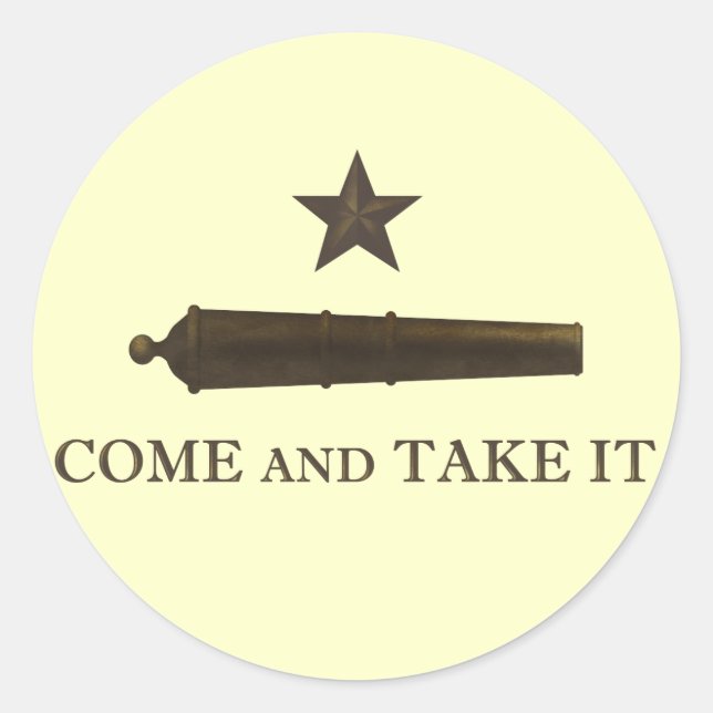 Sticker Rond Venez le prendre (Devant)