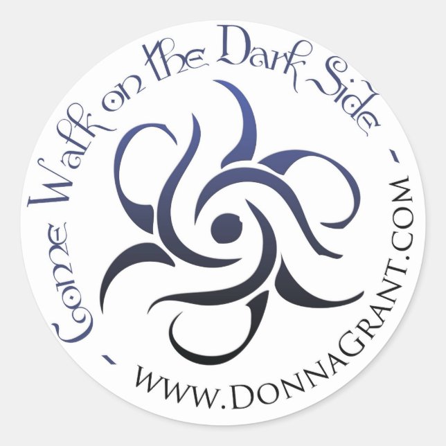 Sticker Rond Venez marcher sur le côté sombre (Devant)