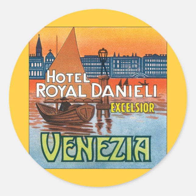 Sticker Rond Venezia Hotel Royal Danieli (Devant)