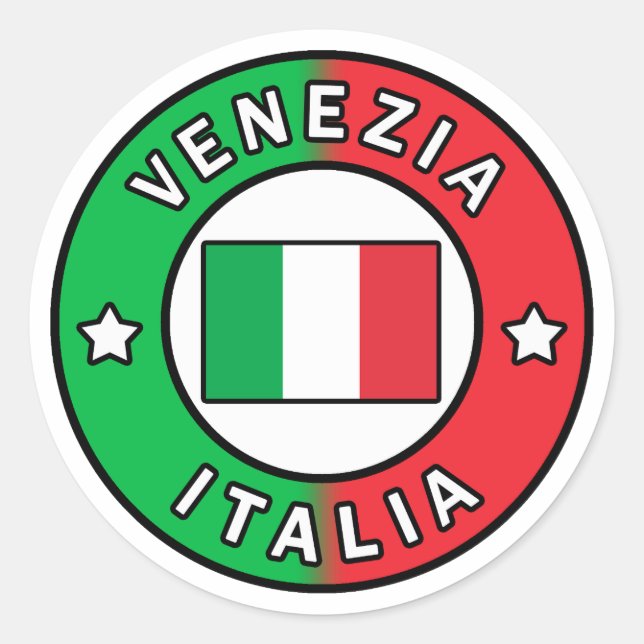 Sticker Rond Venezia Italia (Devant)