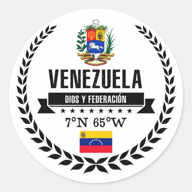 Sticker Rond Venezuela (Devant)
