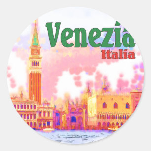 Sticker Rond Venezuela, Italie