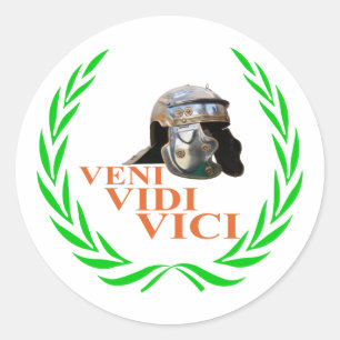 Sticker Rond Veni Vidi Vici