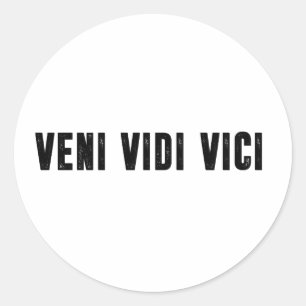 Sticker Rond Veni vidi vici