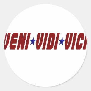 Sticker Rond Veni Vidi Vici