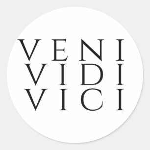 Sticker Rond Veni Vidi Vici