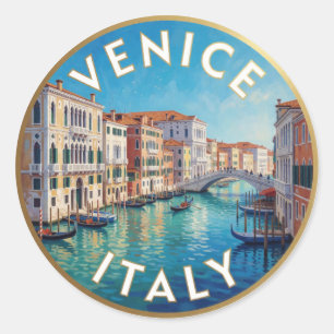 Sticker Rond Venise Italie Grand Canal