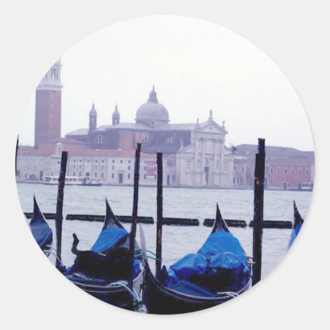 Sticker Rond Venise Italie Voyage (Devant)