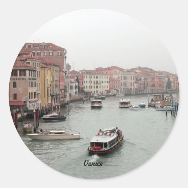 Sticker Rond Venise : Venise pittoresque (Devant)