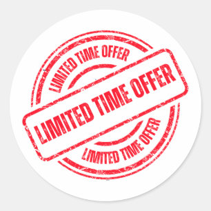 Sticker Rond Vente à temps limité