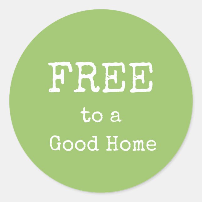 Sticker Rond Vente de balise simple de Stuart gratuit (Devant)