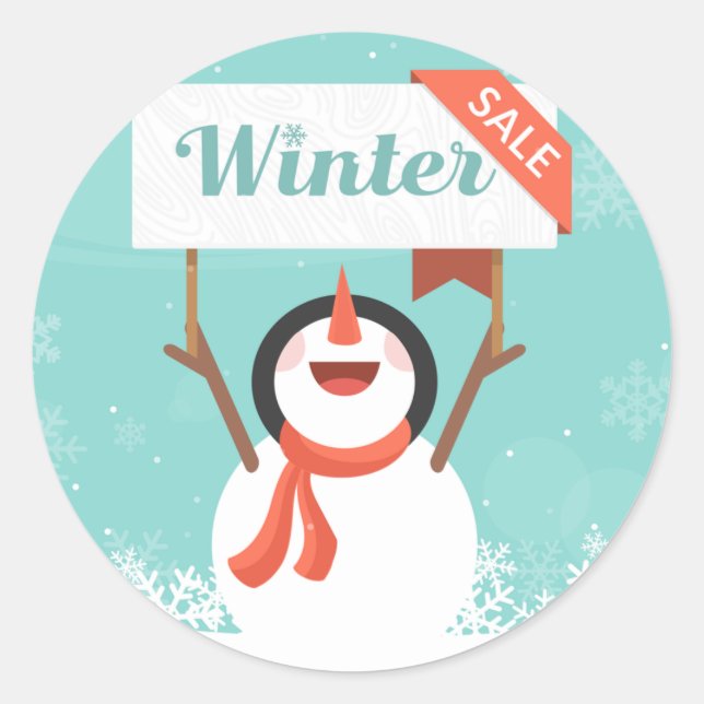 Sticker Rond Vente d'hiver (Devant)