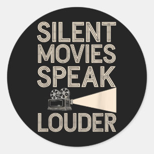 Sticker Rond Ventilateur de cinéma Silent Vintage Cinéma Clic F