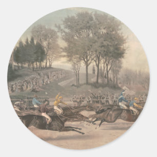 Sticker Rond Ventilateur de course de chevaux TOP