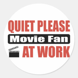 Sticker Rond Ventilateur De Film Au Travail S'Il Vous Plaît
