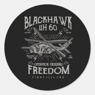 Sticker Rond Ventilateur de pilote d'hélicoptère Blackhawk Euh 