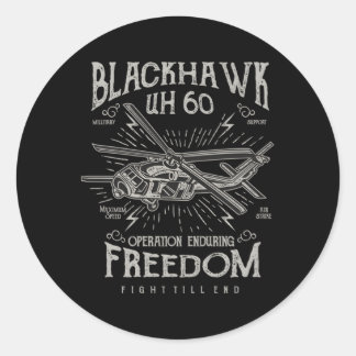 Sticker Rond Ventilateur de pilote d'hélicoptère Blackhawk Euh 