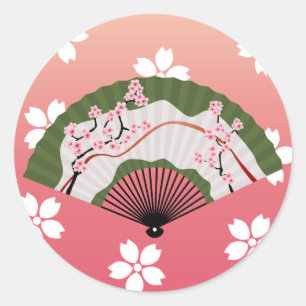 Sticker Rond Ventilateur japonais 2