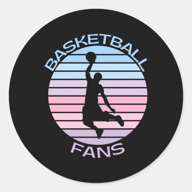 Sticker Rond Ventilateurs de basket-ball (Devant)