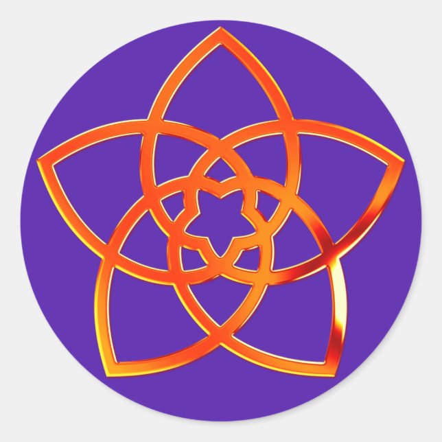 Sticker Rond Venusblume / Venus Flower RED | violet (Devant)