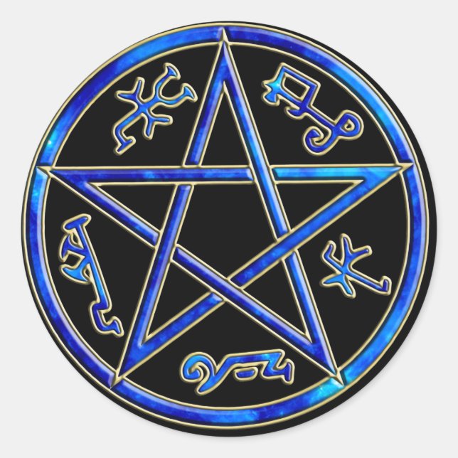 Sticker Rond ver 01 - Piège démon/diable de Salomon - Noir (Devant)