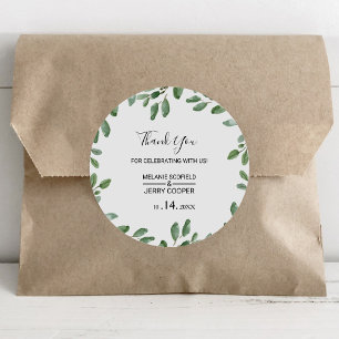 Sticker Rond Verdure Tropical Eucalyptus Merci Favoriser