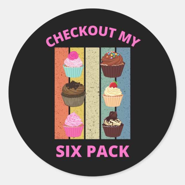 STICKER ROND VÉRIFIEZ MES SIX CUPCAKES PACK (Devant)