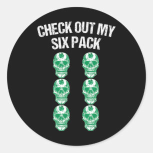 Sticker Rond Vérifiez Mon Pack De Six Fête De La Saint-Patrick