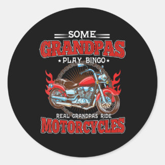 Sticker Rond Véritable Grandpas Ride Motos Moto Lover